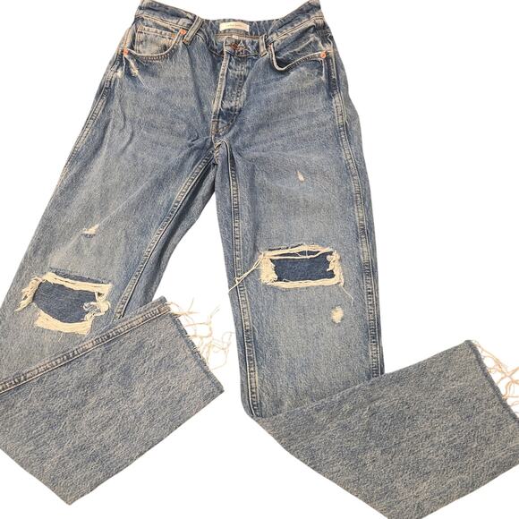 Anine Bing Betty Denim Jeans Straight Leg Vintage Blue Women’s 27 - Picture 3 of 8